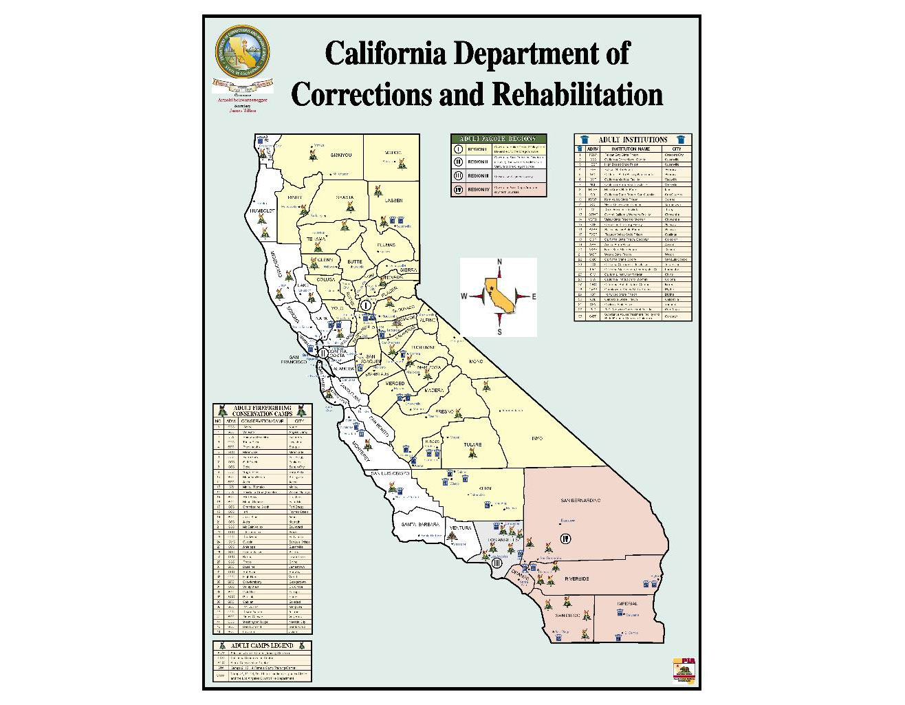 CA State Prison Map